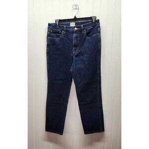 J.Crew Womens Denim Blue cropped Jeans Mid-Rise Straight-Leg Size 28P